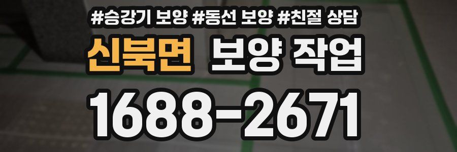 신북면 보양 작업