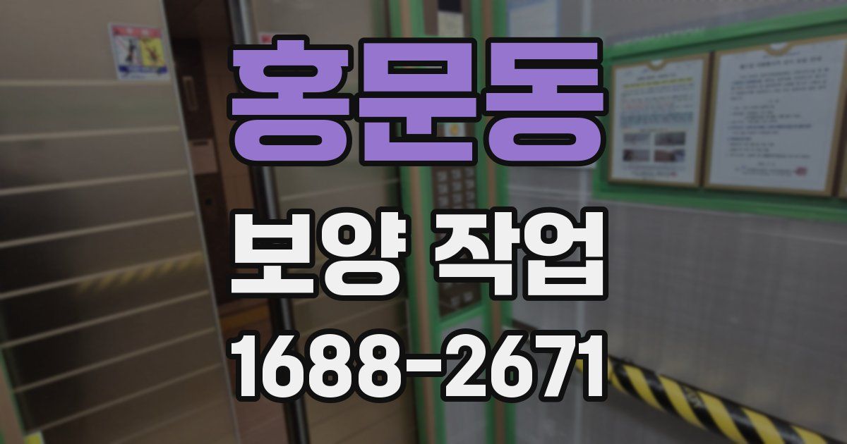 홍문동 보양 작업