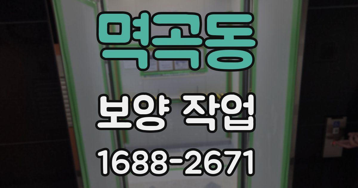 멱곡동 보양 작업