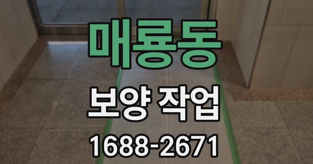 매룡동 보양 작업