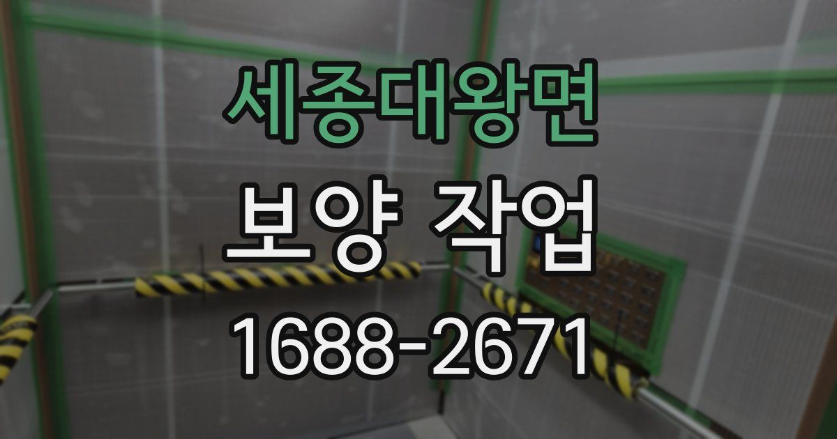 세종대왕면 보양 작업