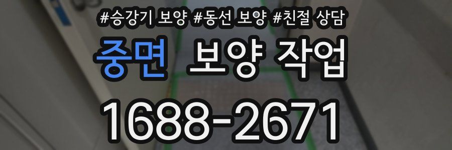 중면 보양 작업