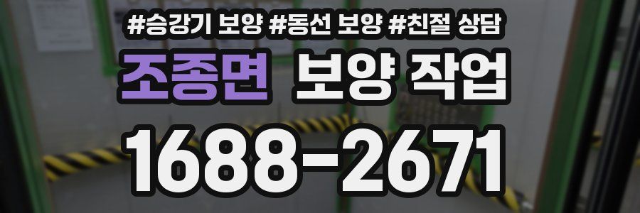 조종면 보양 작업