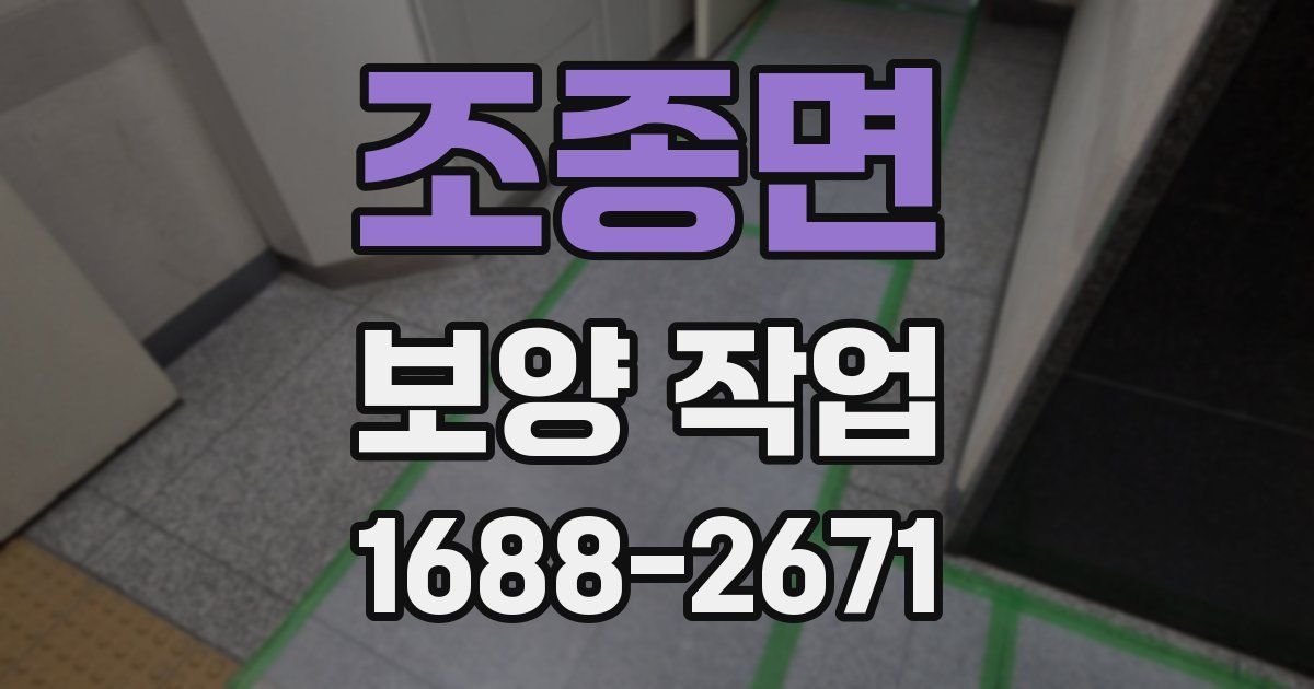 조종면 보양 작업