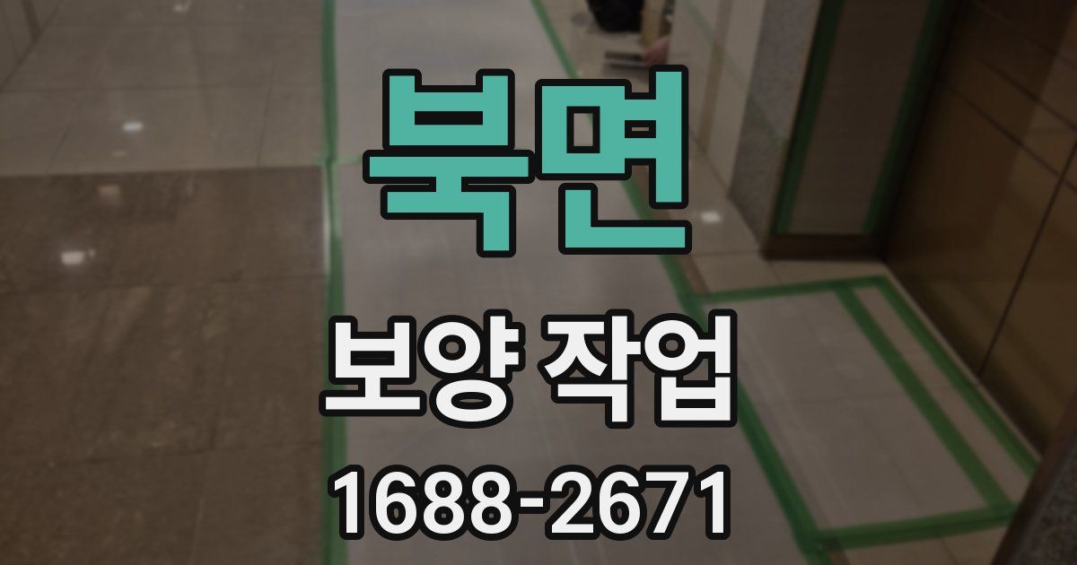 북면 보양 작업