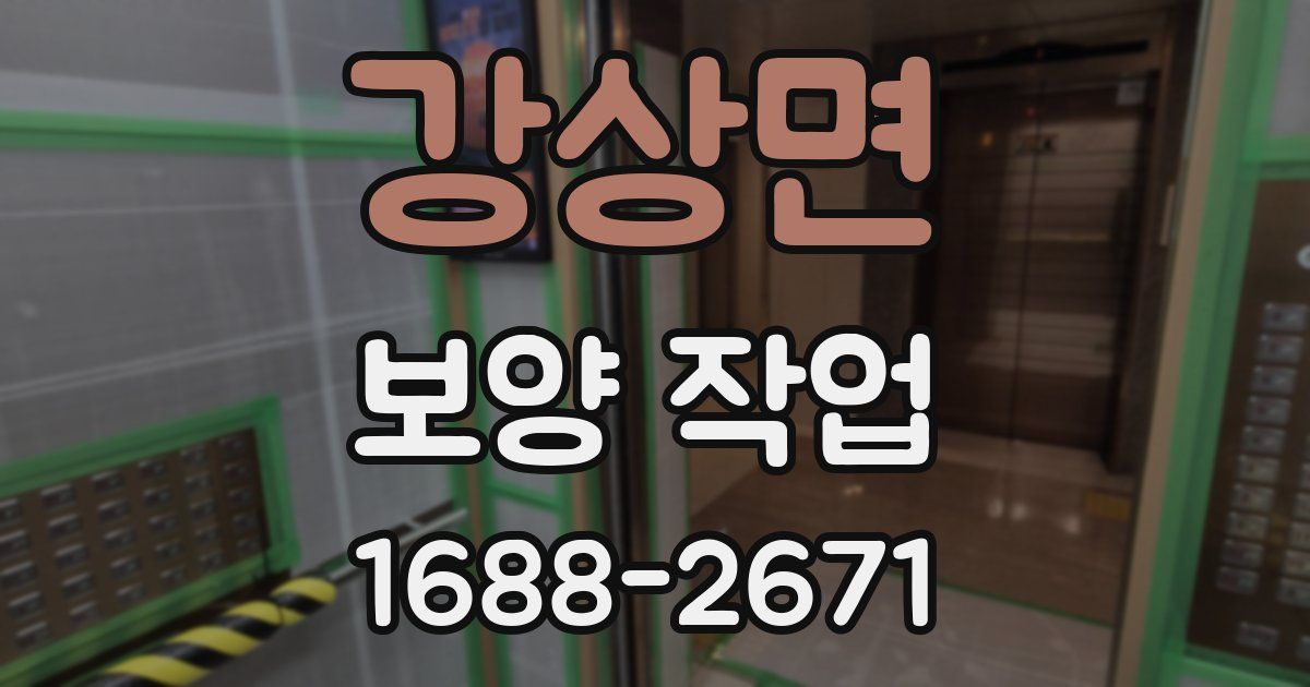 강상면 보양 작업