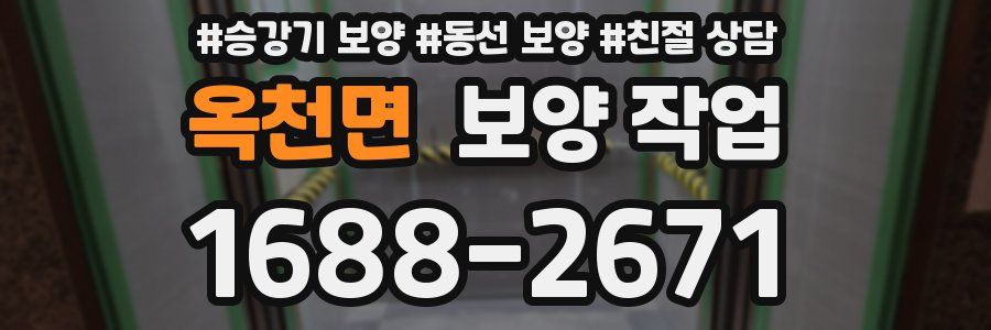 옥천면 보양 작업