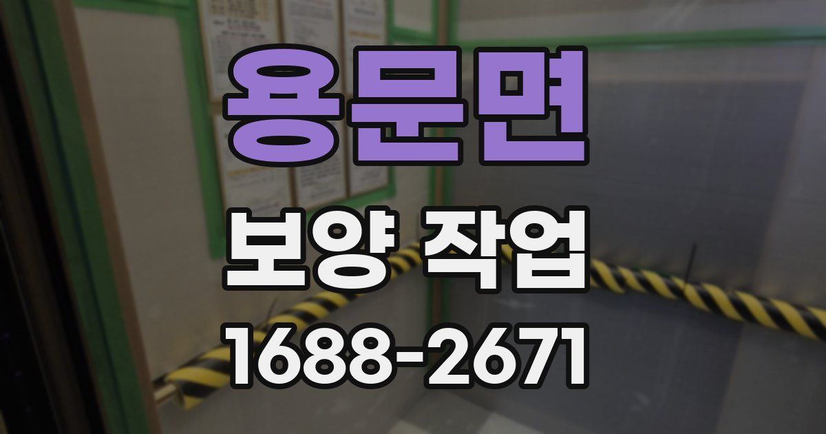 용문면 보양 작업