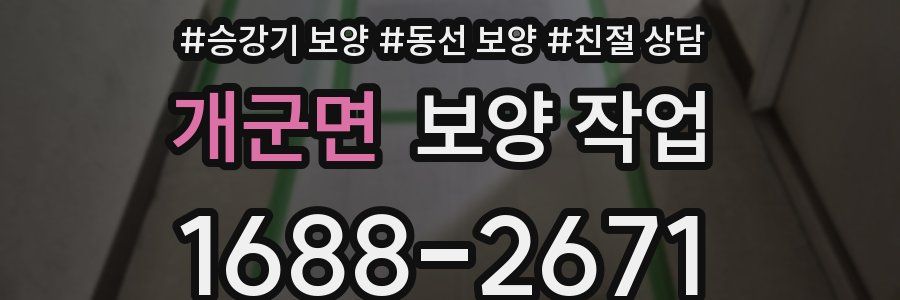 개군면 보양 작업