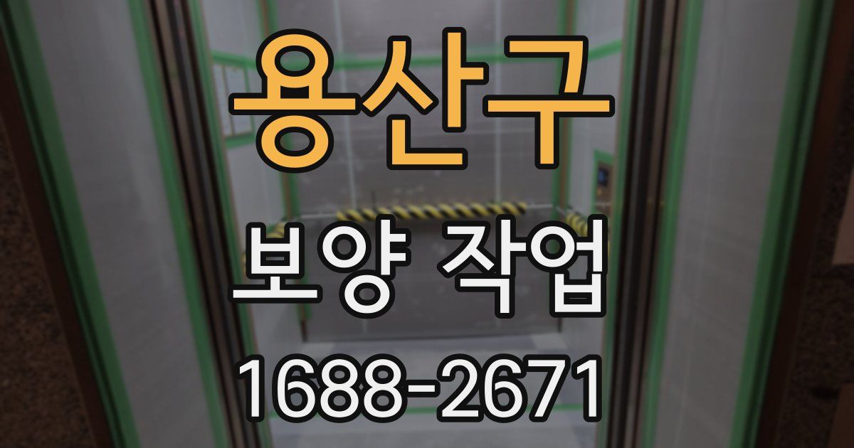 용산구 보양 작업
