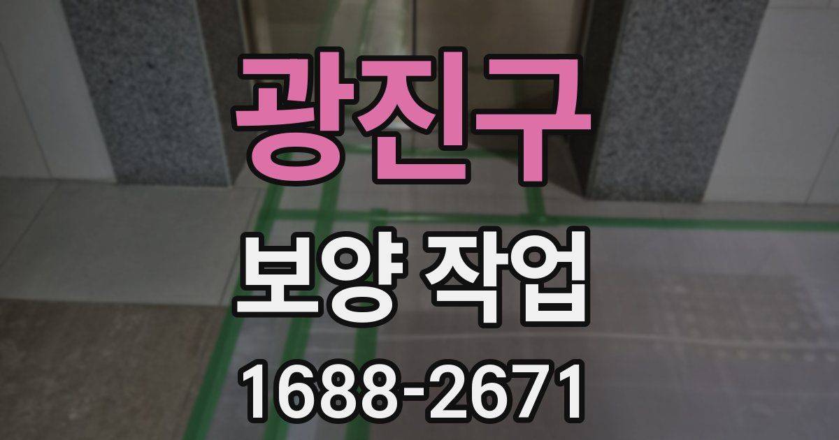 광진구 보양 작업