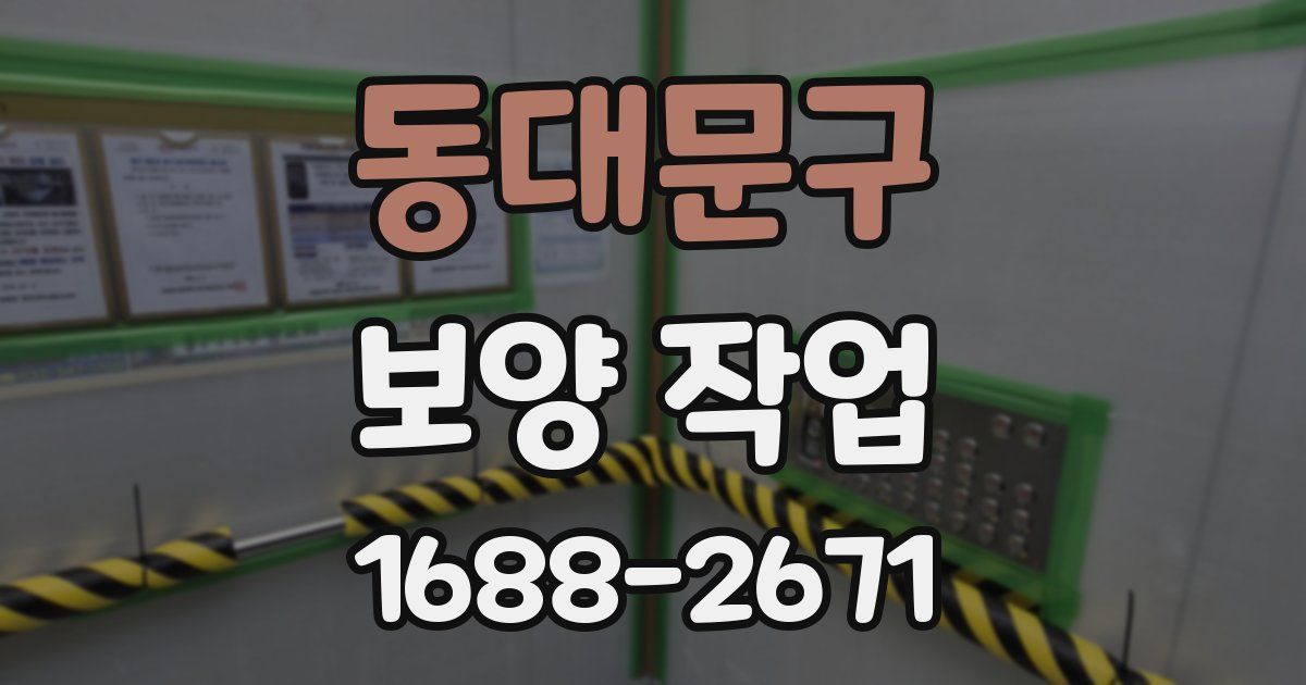동대문구 보양 작업