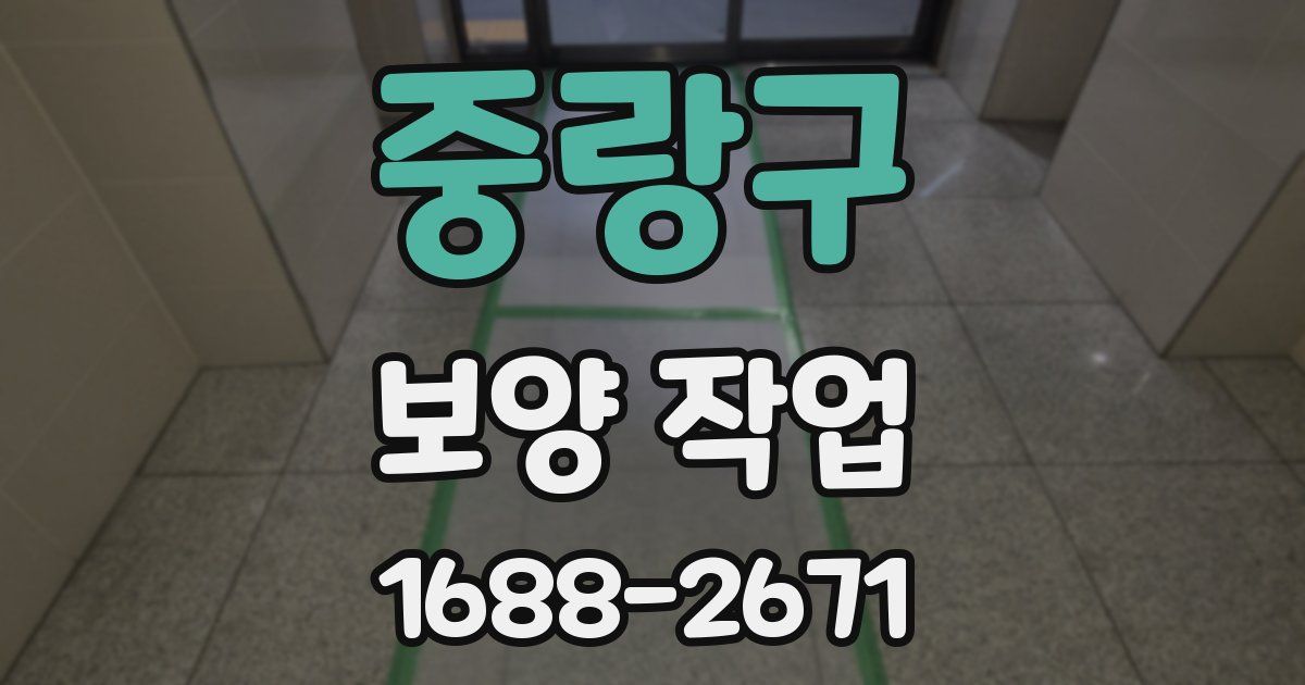 중랑구 보양 작업