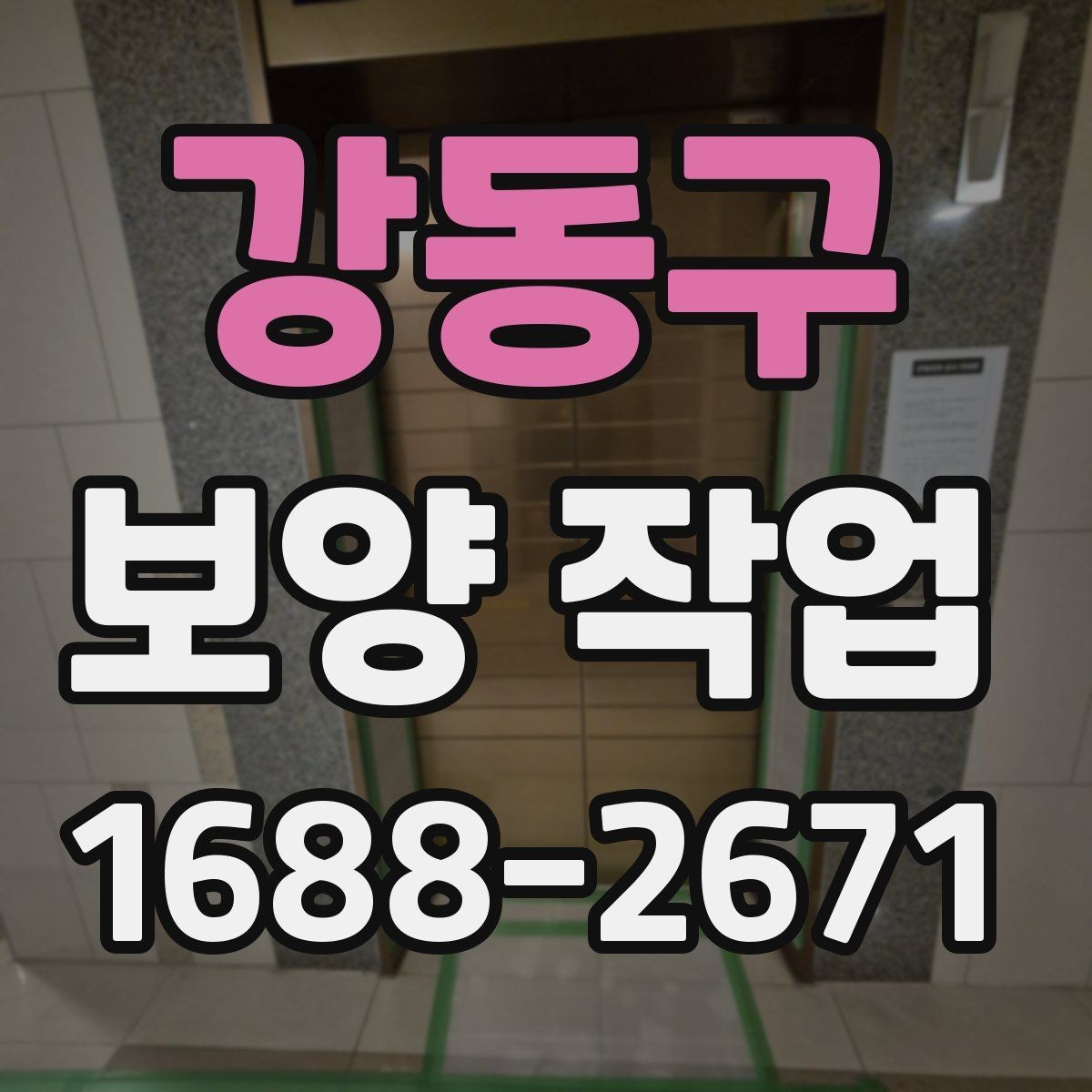강동구 보양 작업 과정별 핵심 확인 사항