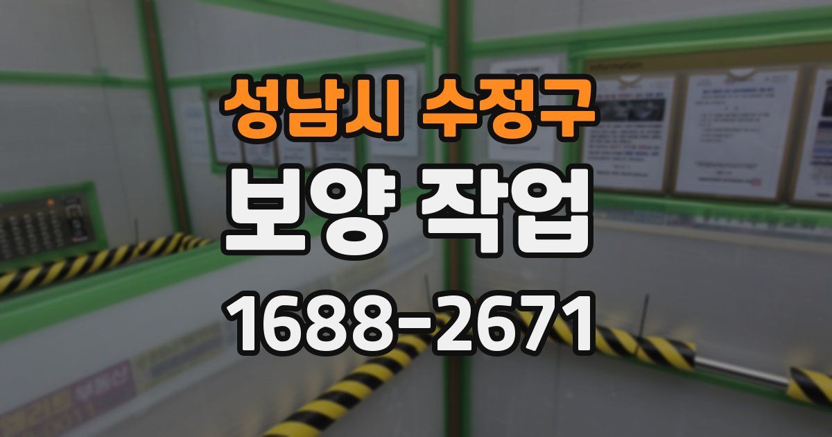 성남시 수정구 보양 작업
