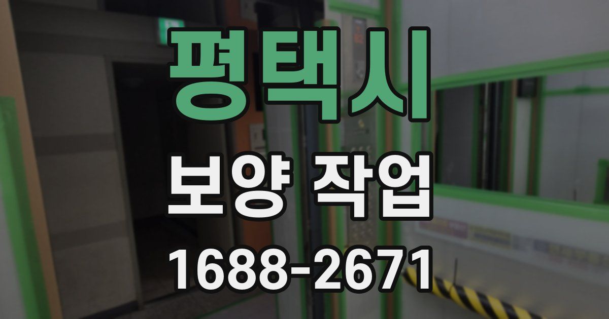 평택시 보양 작업
