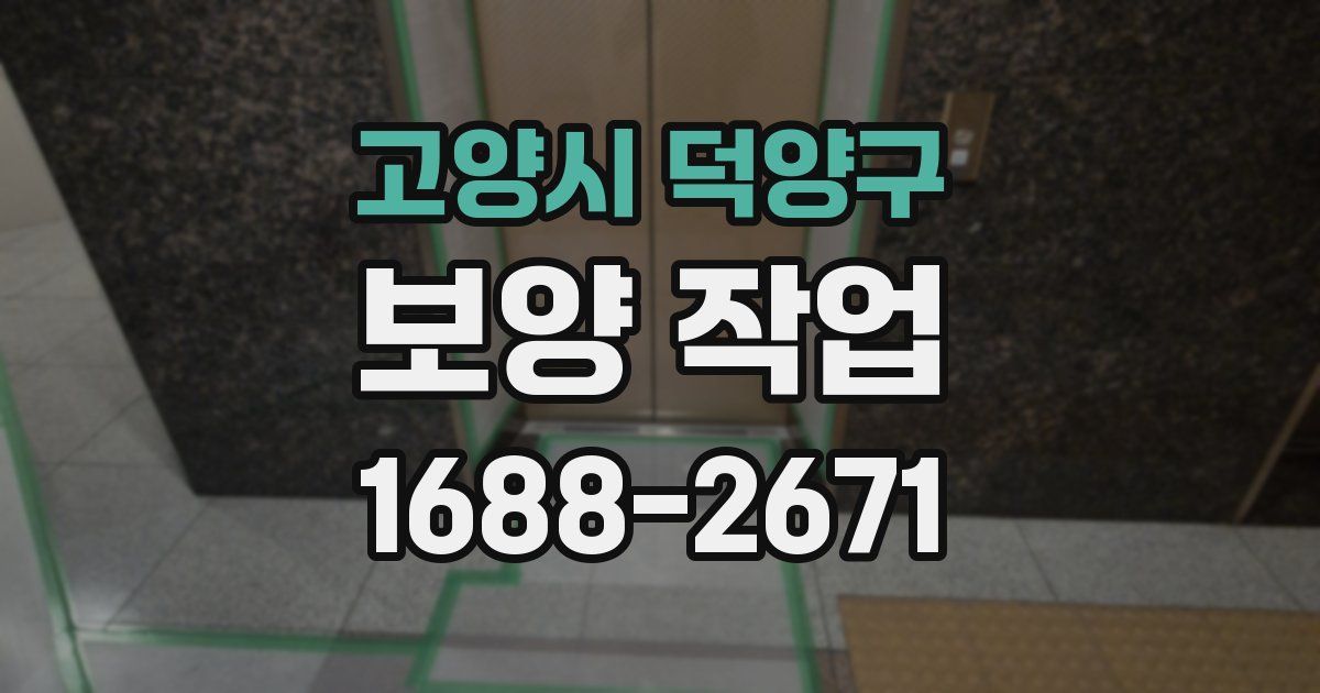 고양시 덕양구 보양 작업