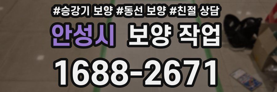 안성시 보양 작업