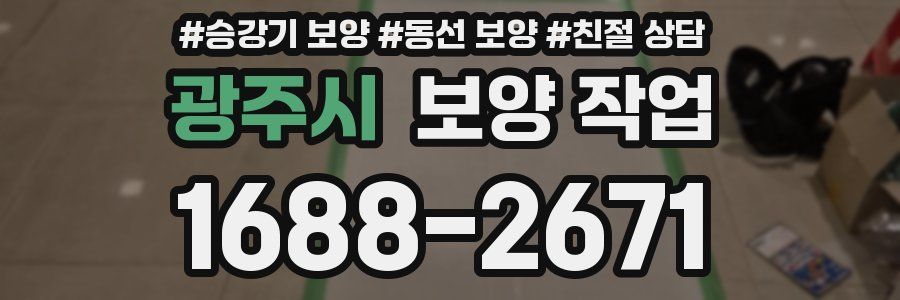 광주시 보양 작업
