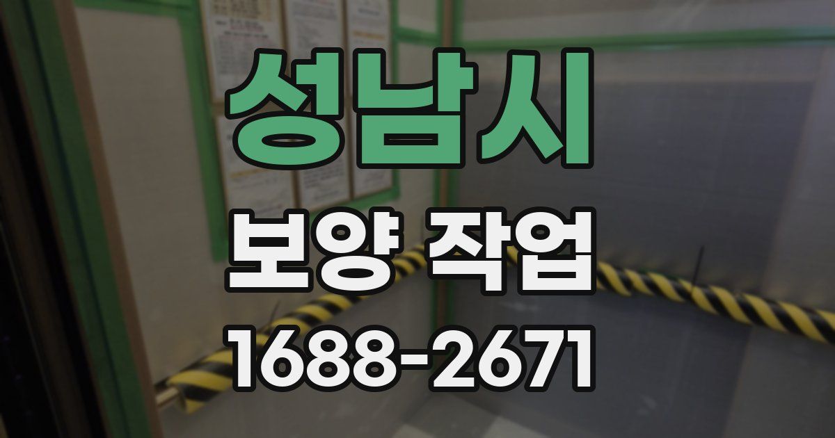 성남시 보양 작업