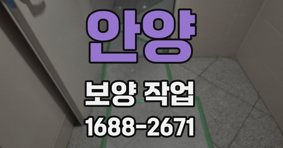 안양 보양 작업
