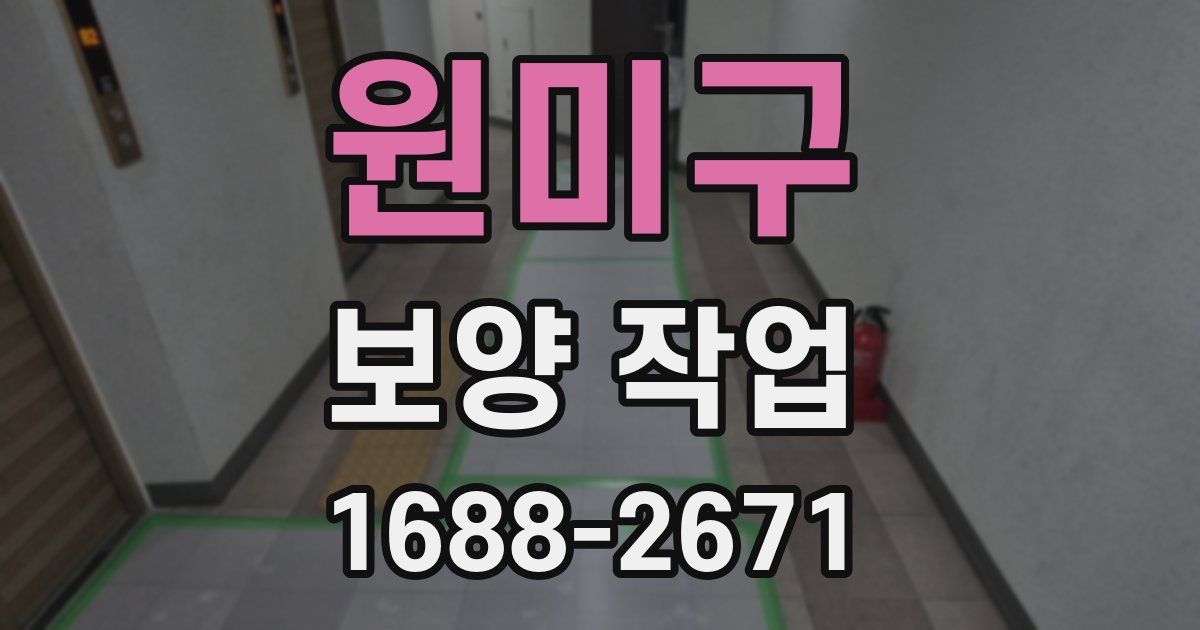 원미구 보양 작업