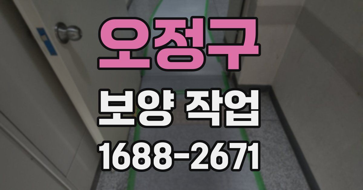 오정구 보양 작업