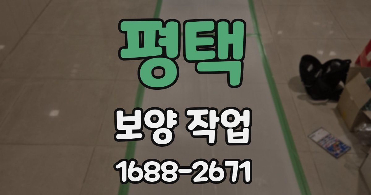 평택 보양 작업