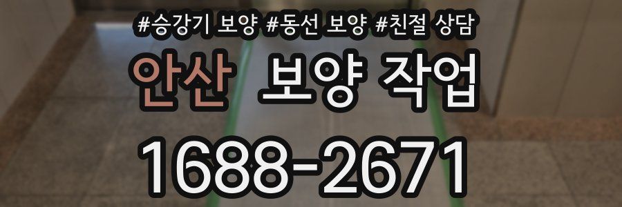 안산 보양 작업