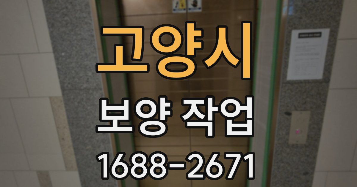 고양시 보양 작업
