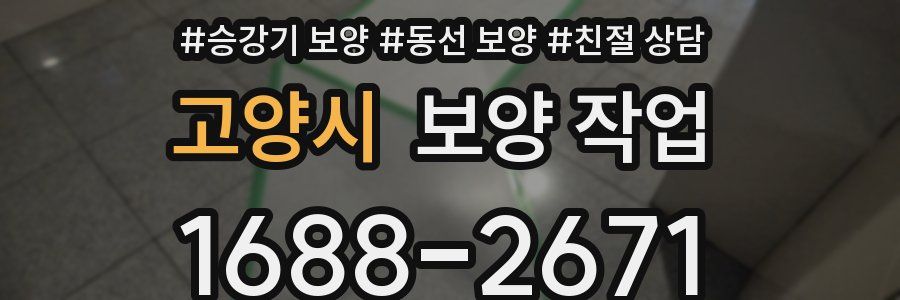 고양시 보양 작업