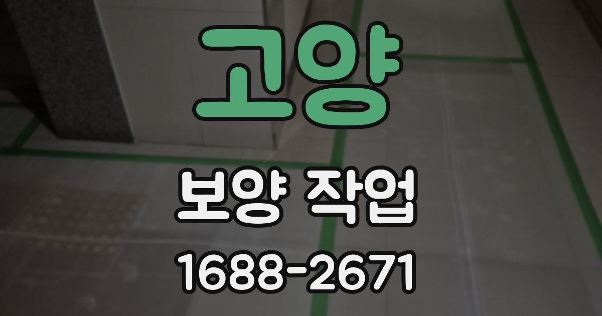 고양 보양 작업