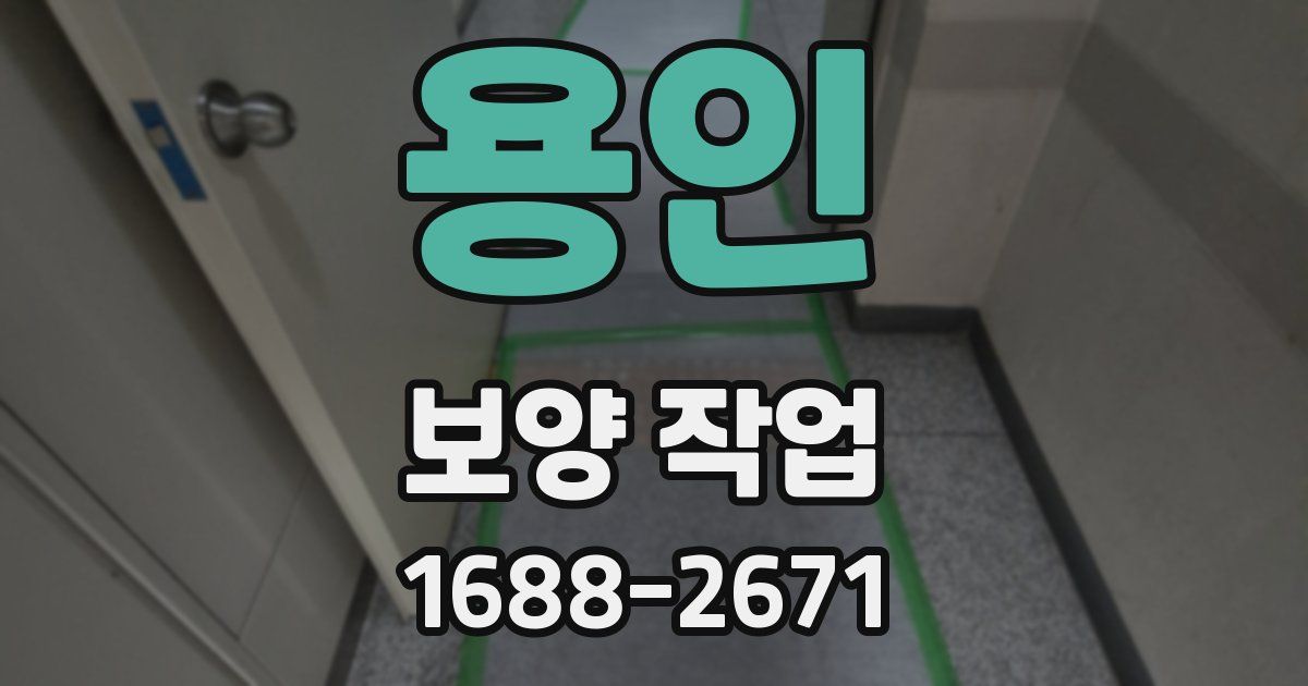 용인 보양 작업