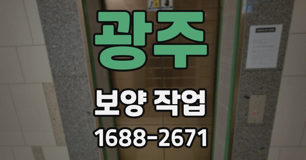광주 보양 작업