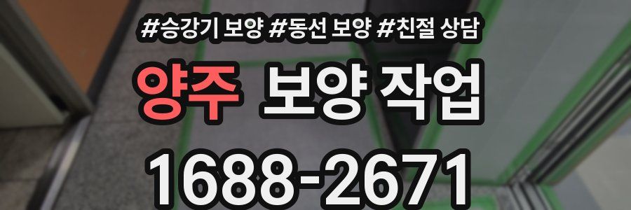 양주 보양 작업