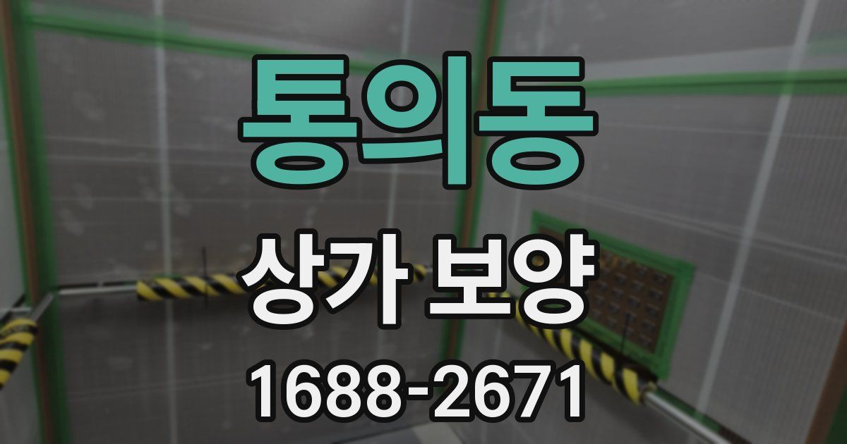 통의동 상가 보양