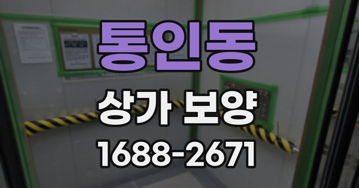 통인동 상가 보양