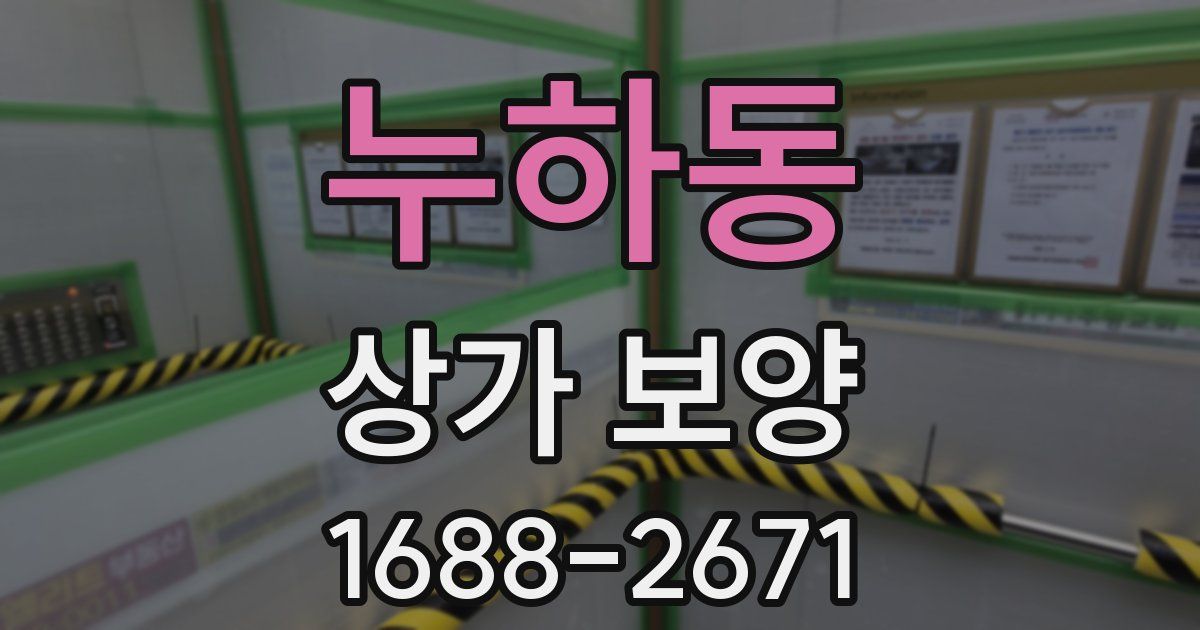 누하동 상가 보양