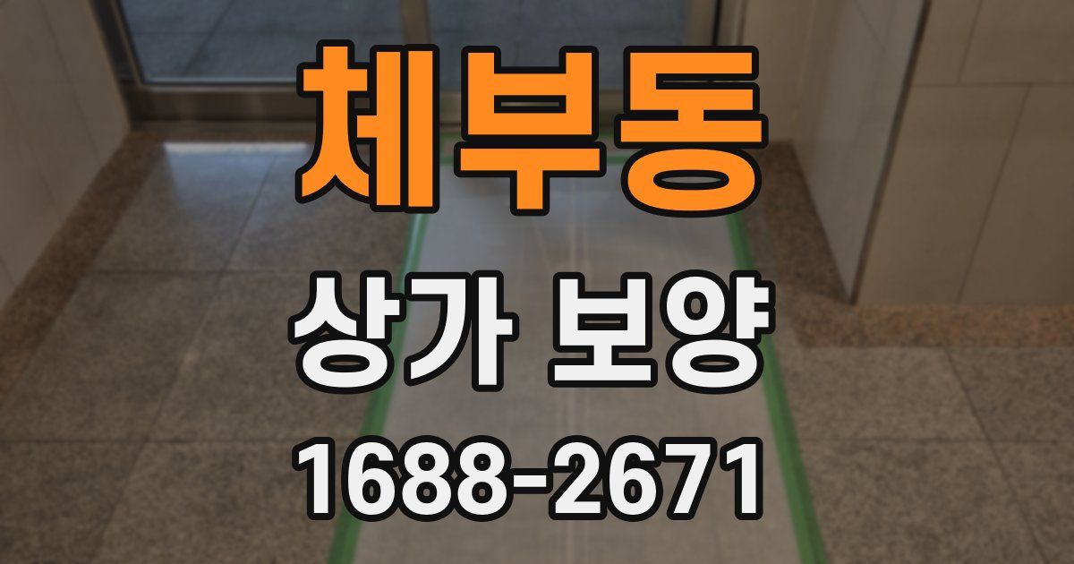 체부동 상가 보양