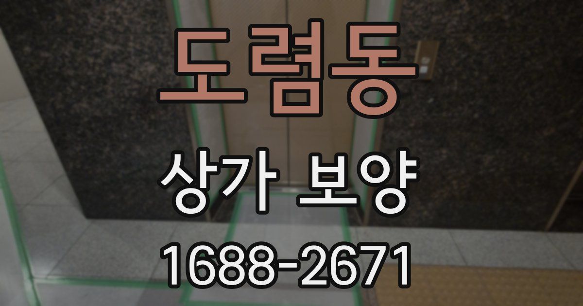 도렴동 상가 보양