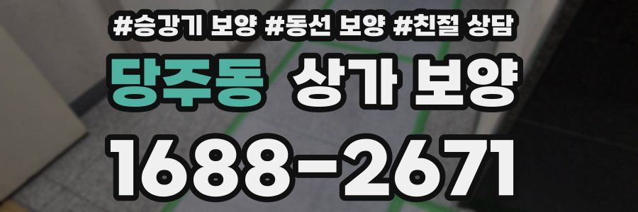 당주동 상가 보양