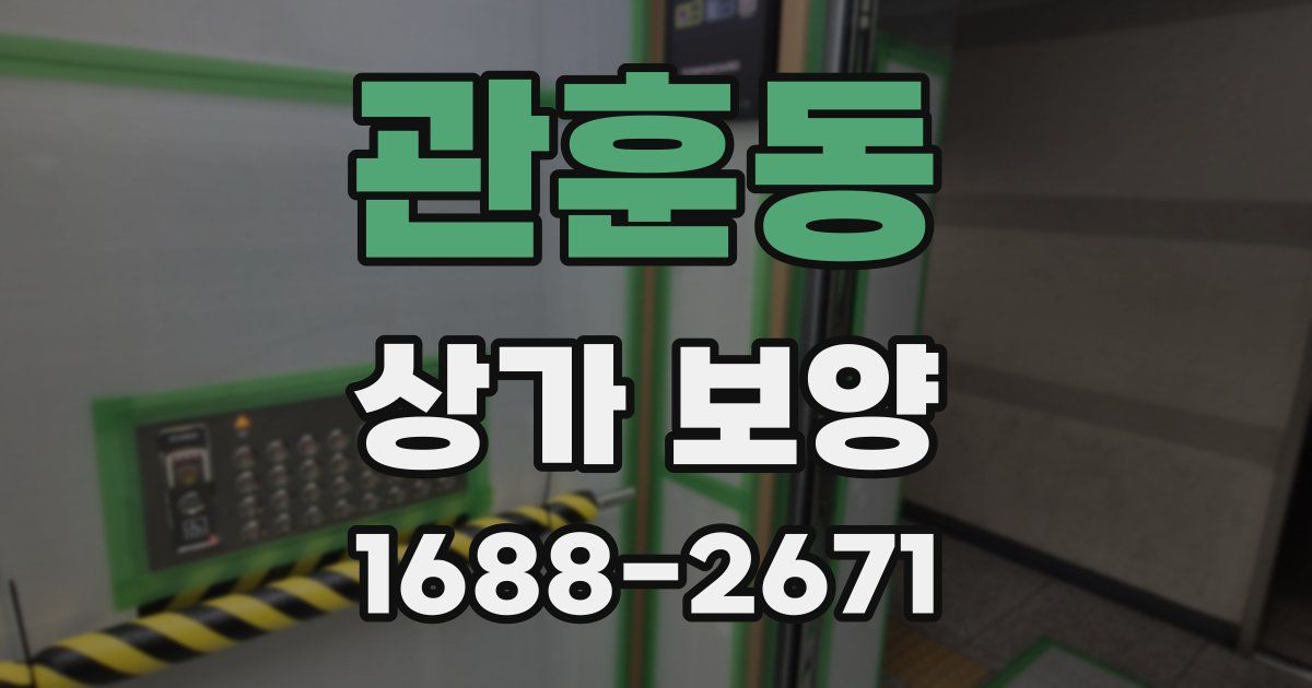 관훈동 상가 보양