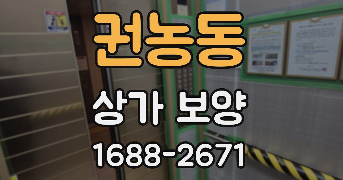 권농동 상가 보양