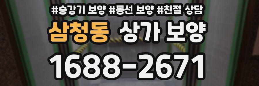 삼청동 상가 보양