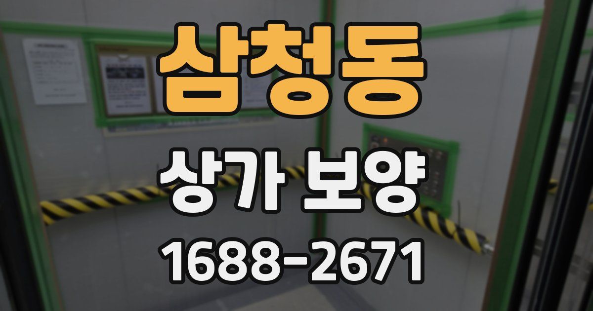 삼청동 상가 보양