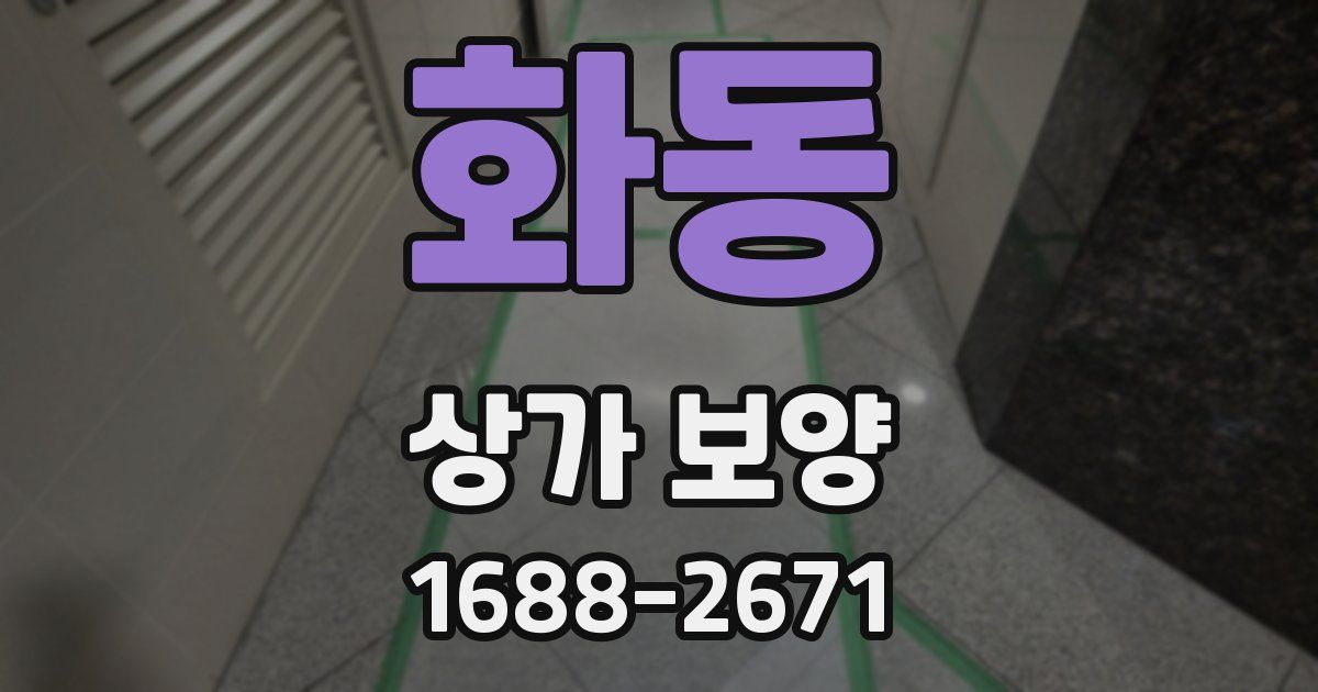 화동 상가 보양