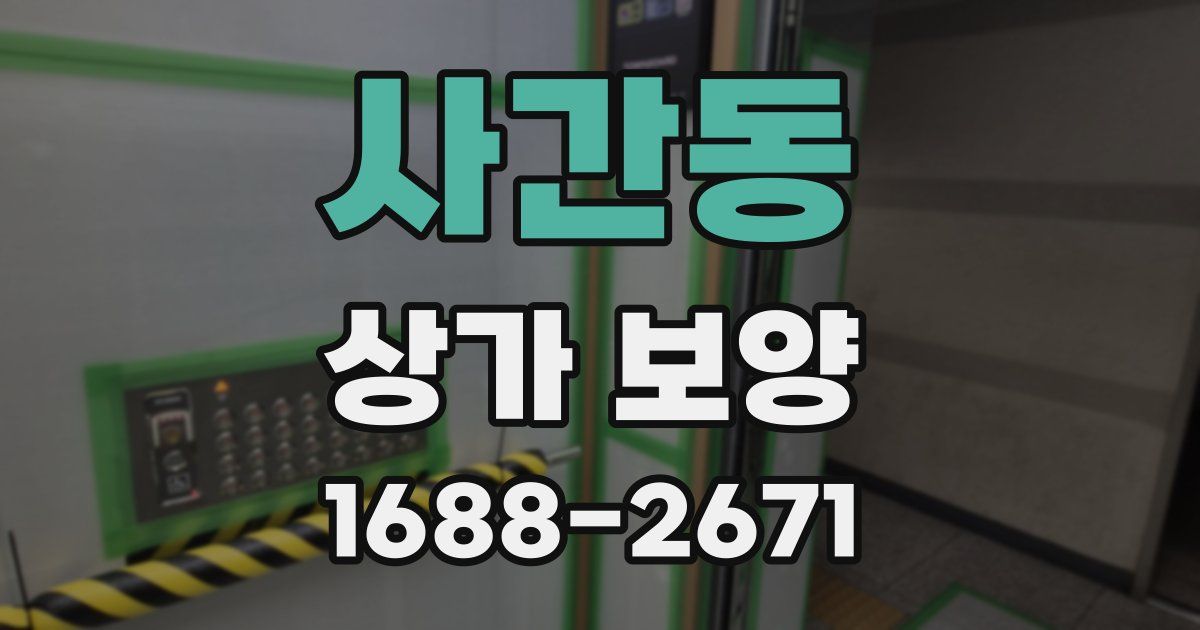 사간동 상가 보양