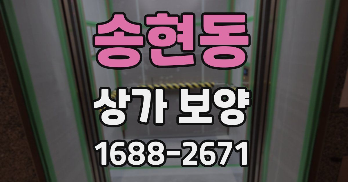 송현동 상가 보양