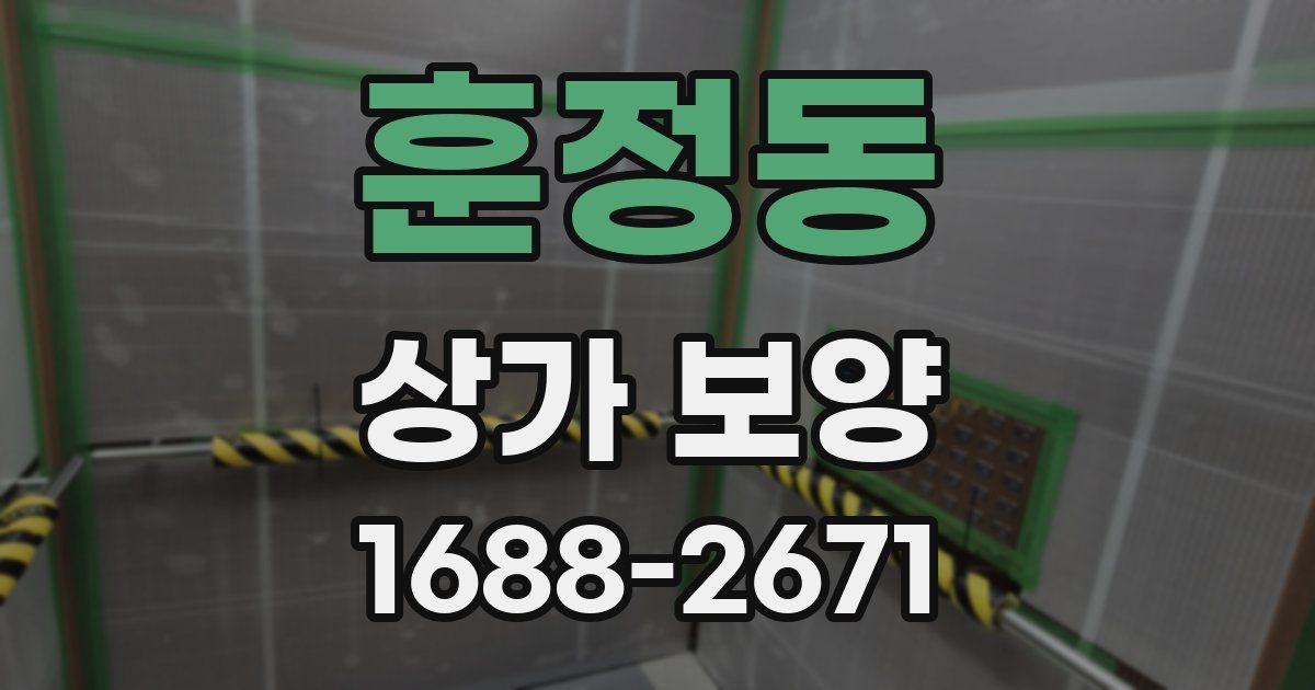 훈정동 상가 보양