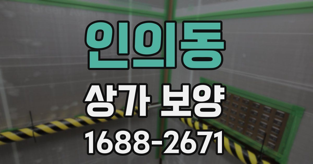 인의동 상가 보양